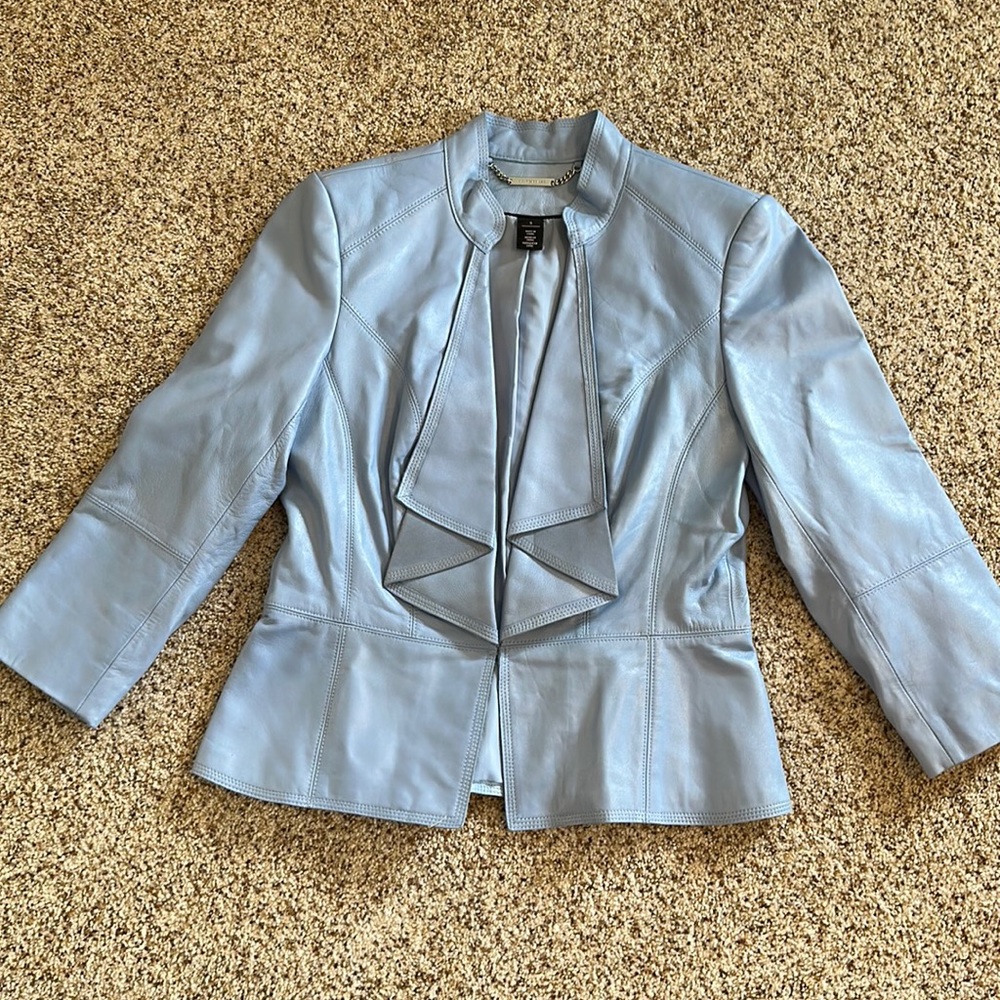 WHBM Leather Blazer